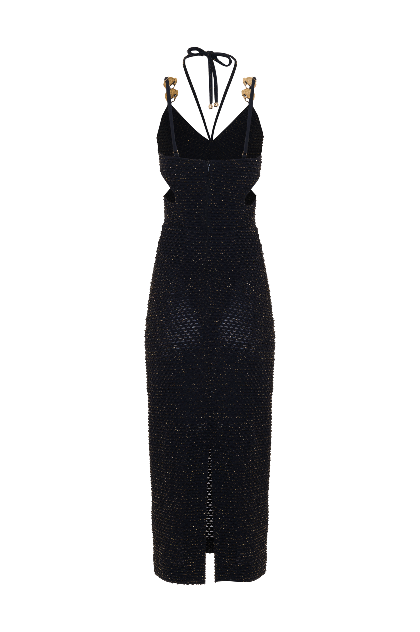 VESTIDO MIDI MALHA GAVEA PRETO