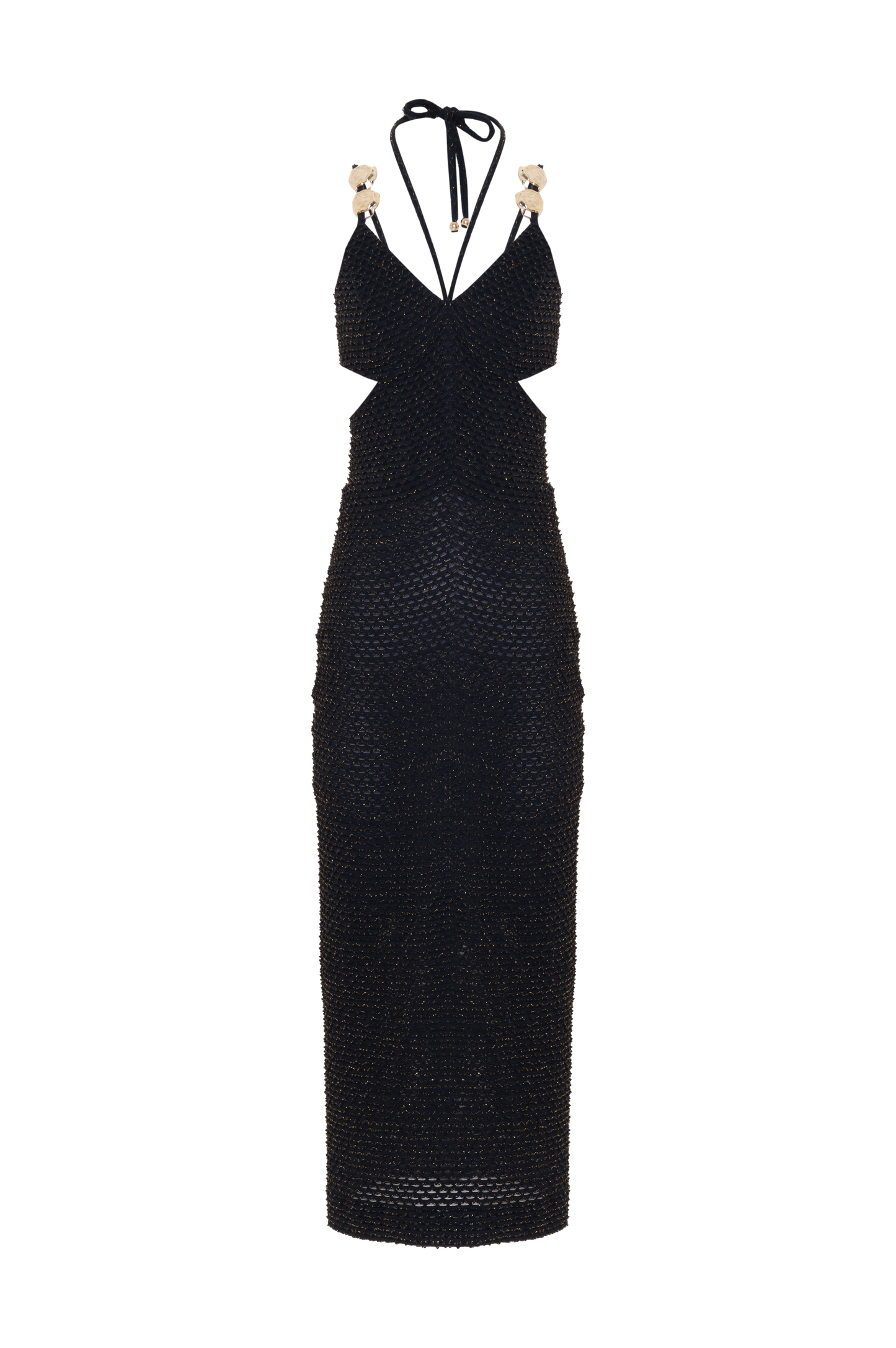 VESTIDO MIDI MALHA GAVEA PRETO