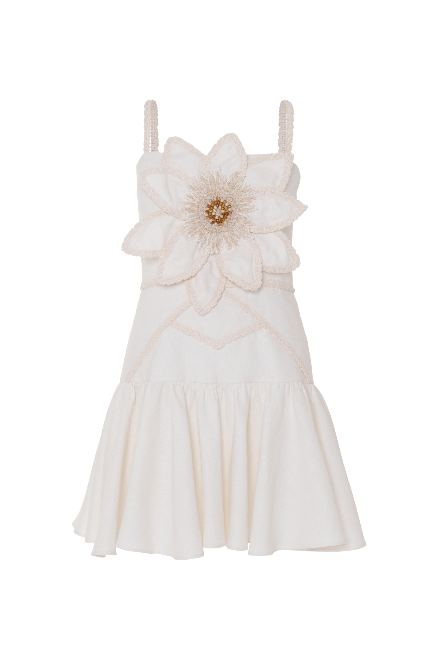 VESTIDO CURTO LINHO TROPIC OFF WHITE