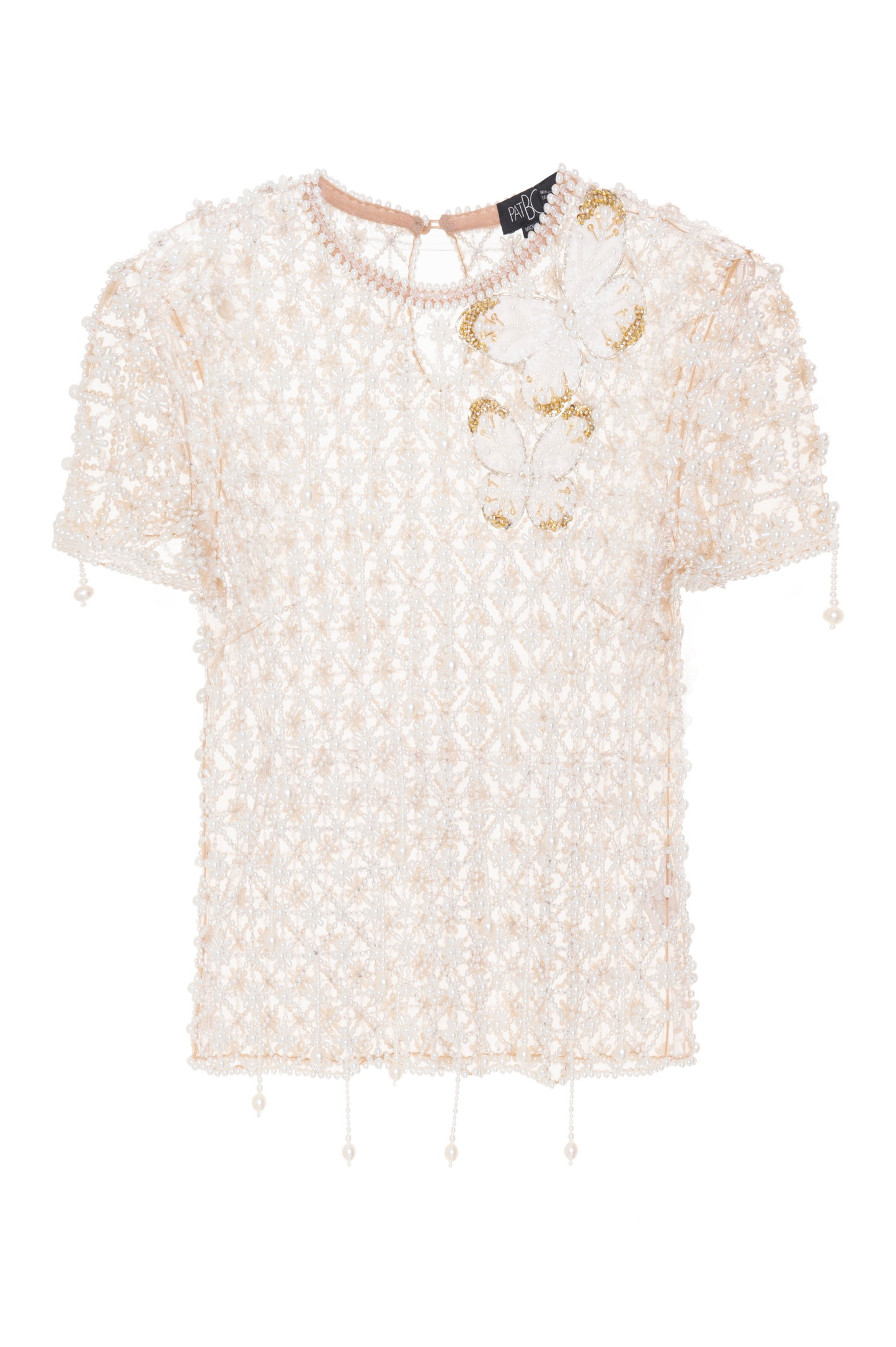 CAMISETA BUTTERFLY EMBROIDERY OFF WHITE