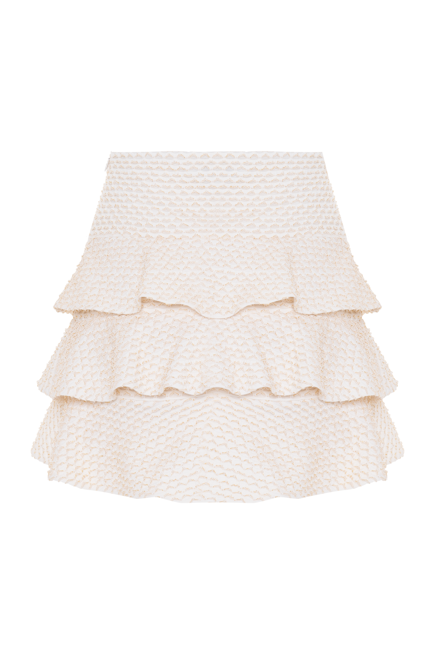 SAIA CURTA MALHA GAVEA OFF WHITE