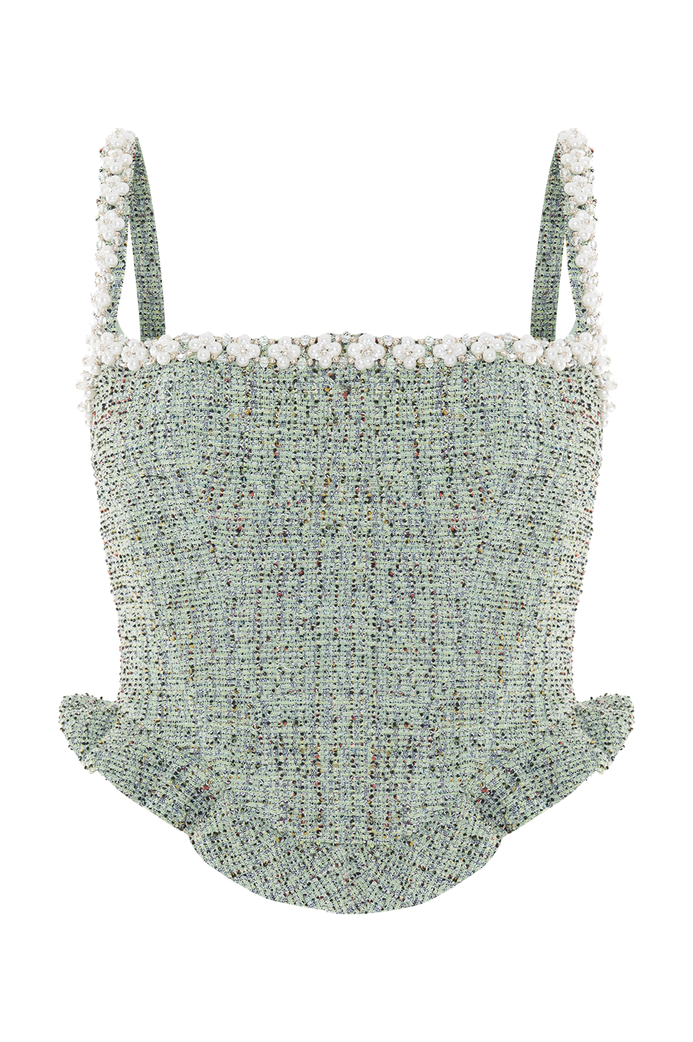 BLUSA CRYSTAL TWEED VERDE