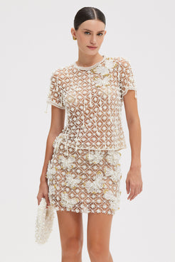 CAMISETA BUTTERFLY EMBROIDERY OFF WHITE