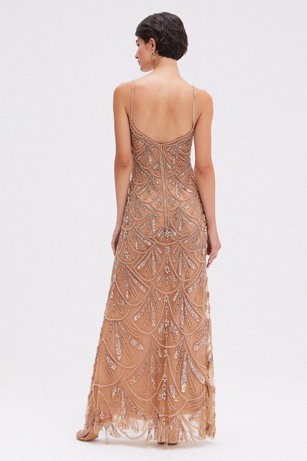 VESTIDO LONGO DREAM EMBROIDERY BEGE