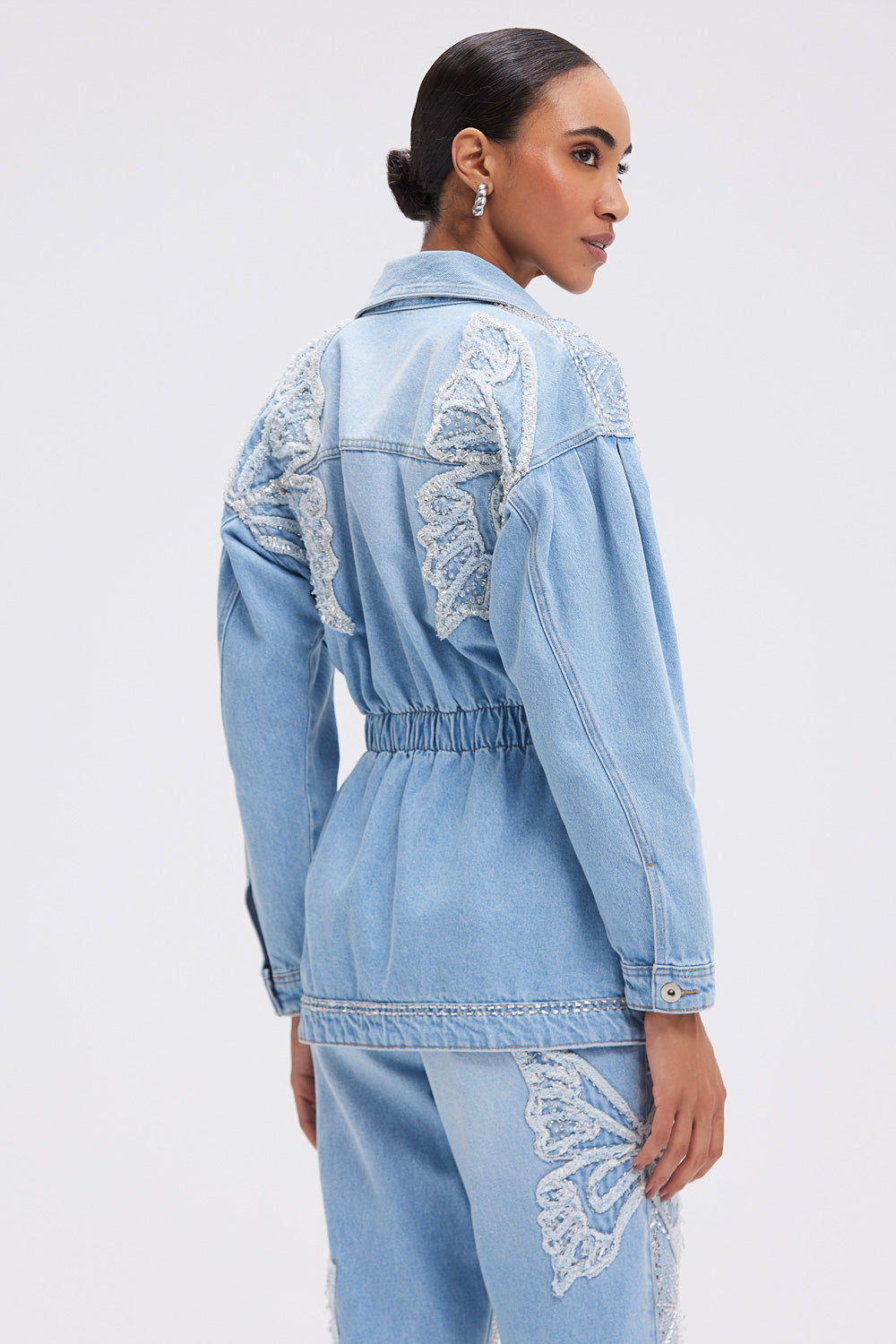 JAQUETA BUTTERFLY DENIM  AZUL