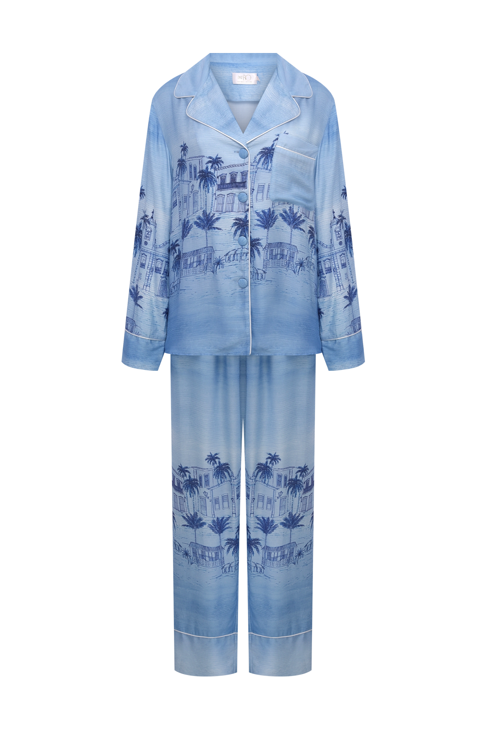 PIJAMA LONGO PARATY AZUL CLARO