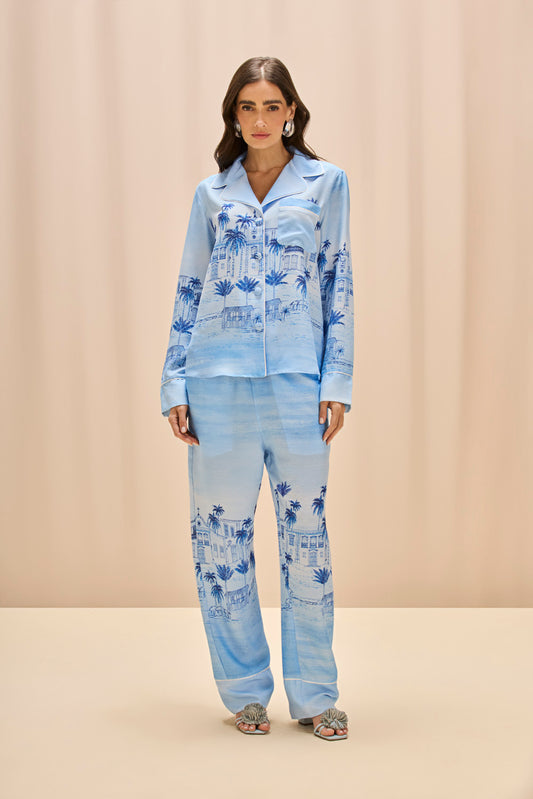 PIJAMA LONGO PARATY AZUL CLARO