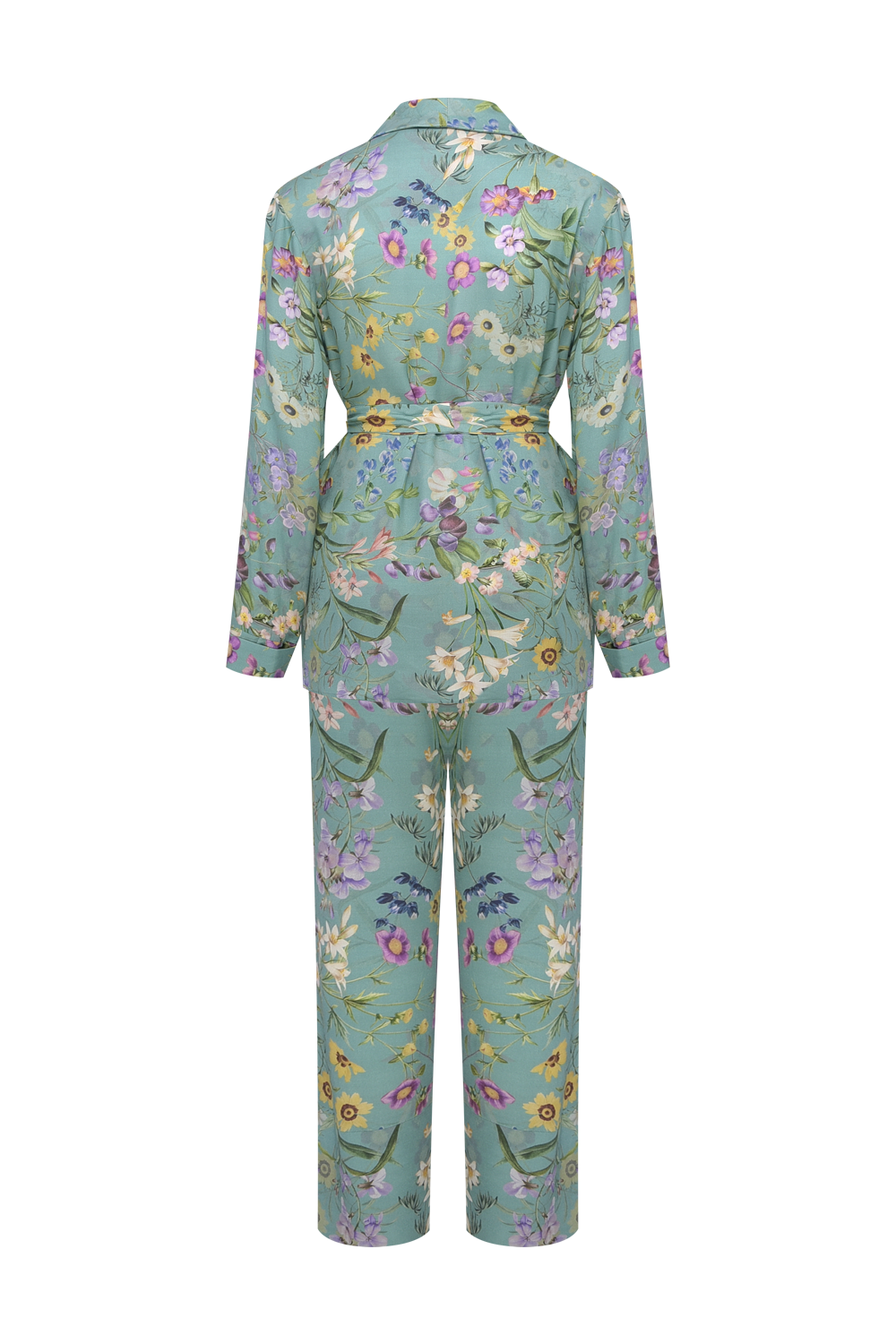 PIJAMA LONGO HEATHER AZUL ESVERDEADO