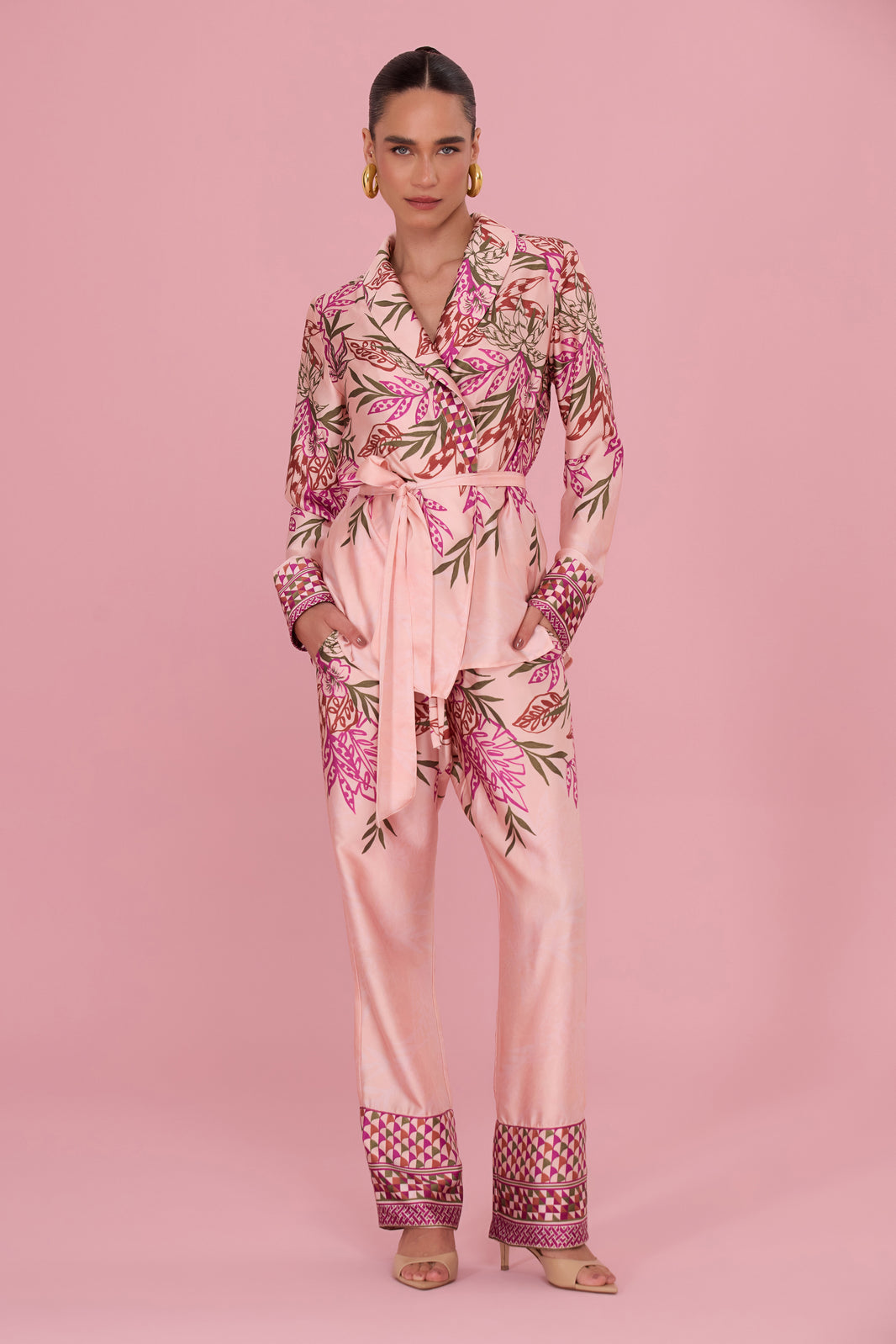 PIJAMA LONGO WATER LILY ROSA