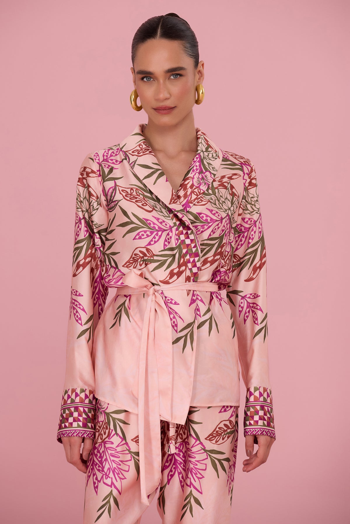 PIJAMA LONGO WATER LILY ROSA