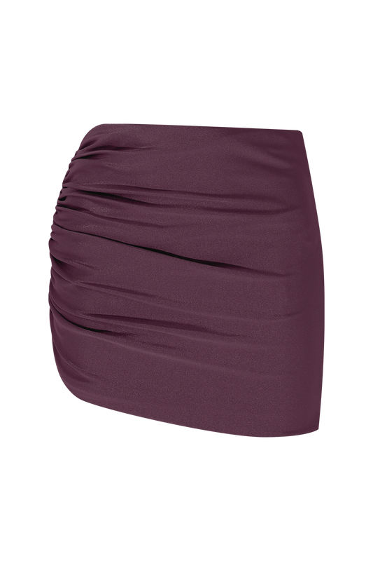 SAIA CURTA GROOVY LYCRA VERMELHO ESCURO