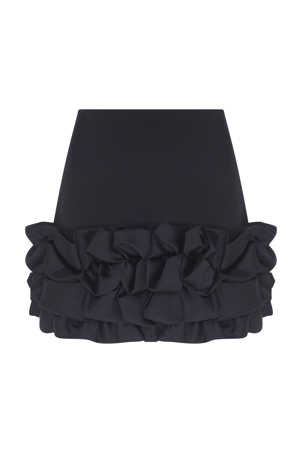 SAIA CURTA CREPE MYSTIQUE  PRETO