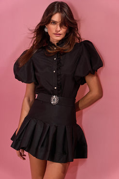 CAMISA TAFETÁ BLOOM PRETO