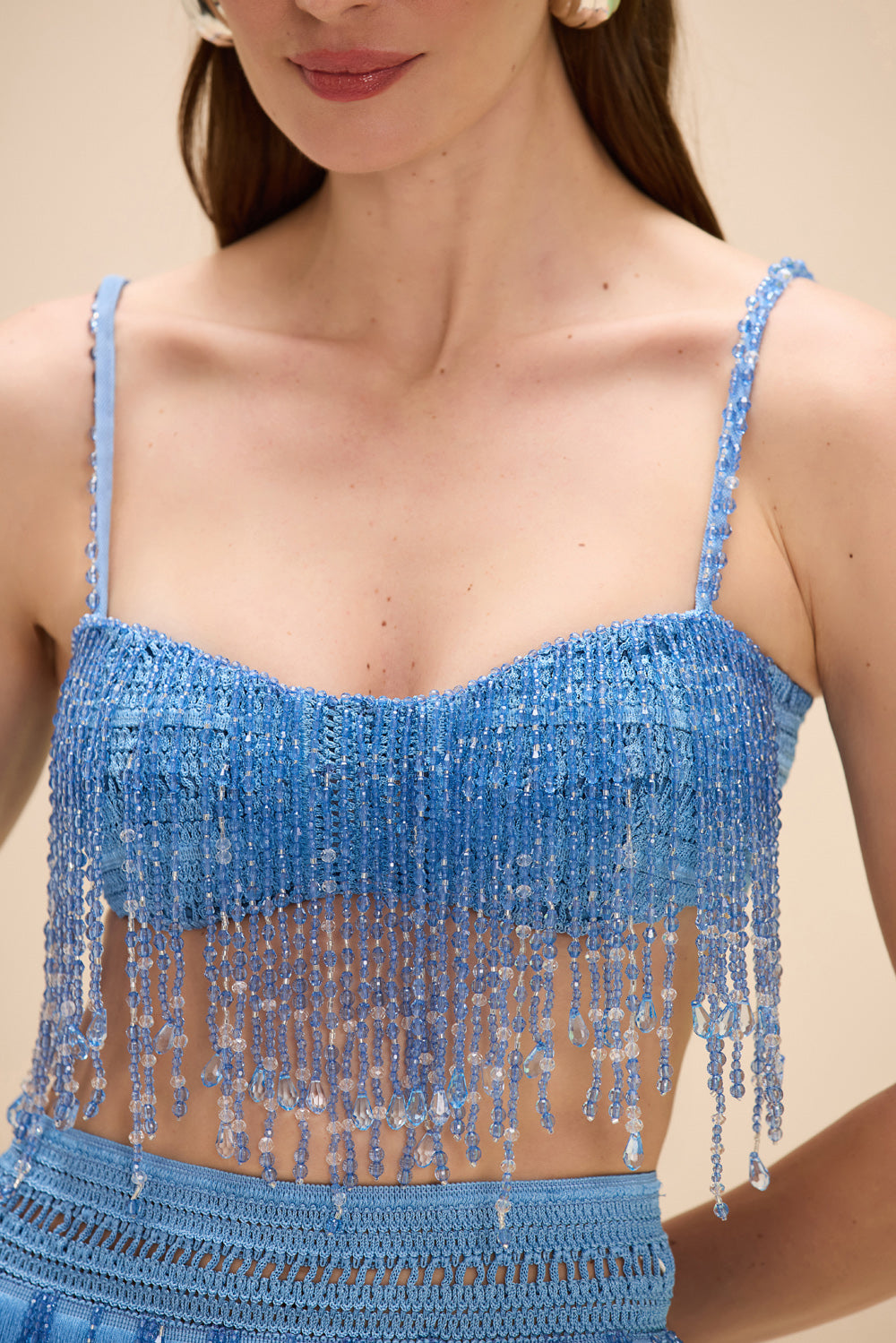 TOP CLARA FRINGE AZUL