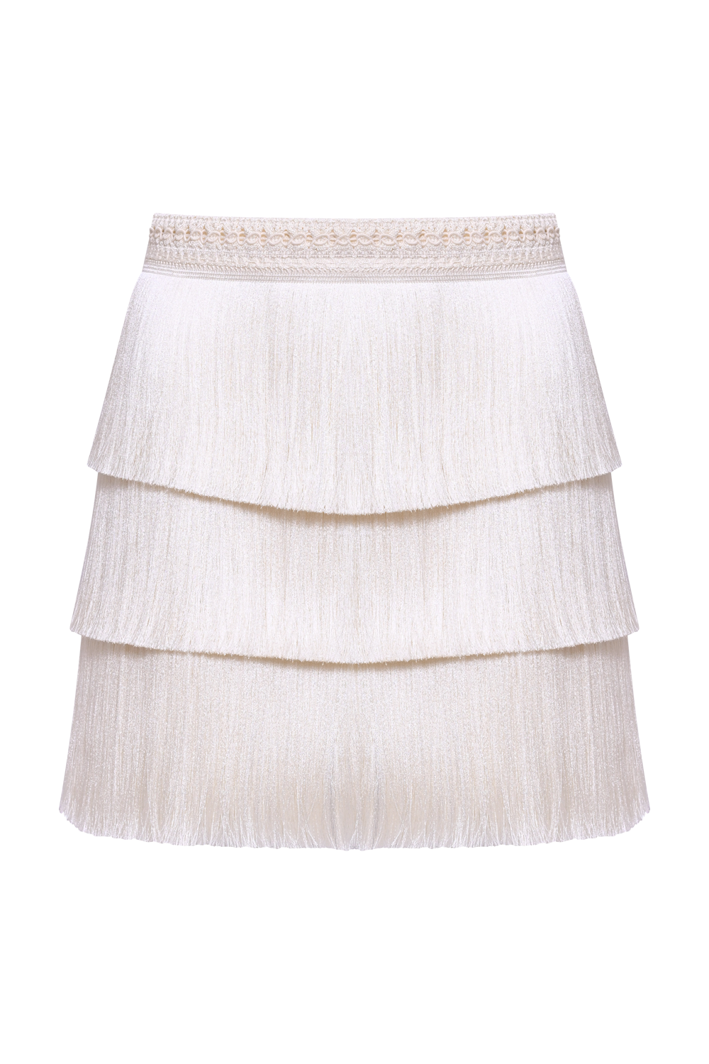 SAIA CURTA LYA FRINGE OFF WHITE