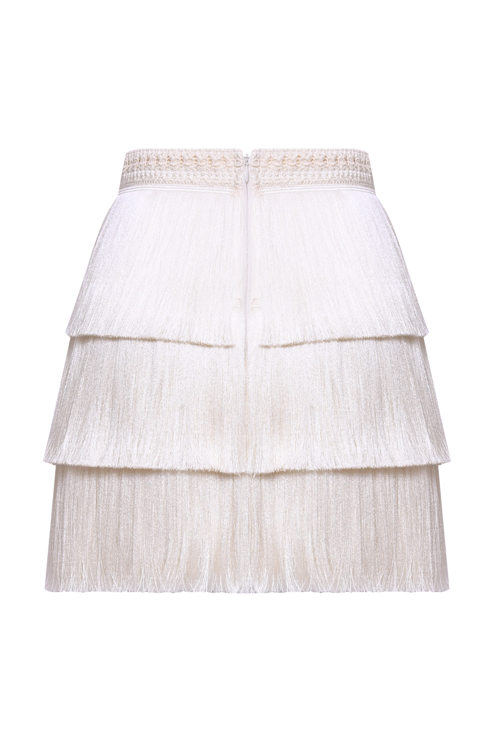 SAIA CURTA LYA FRINGE OFF WHITE