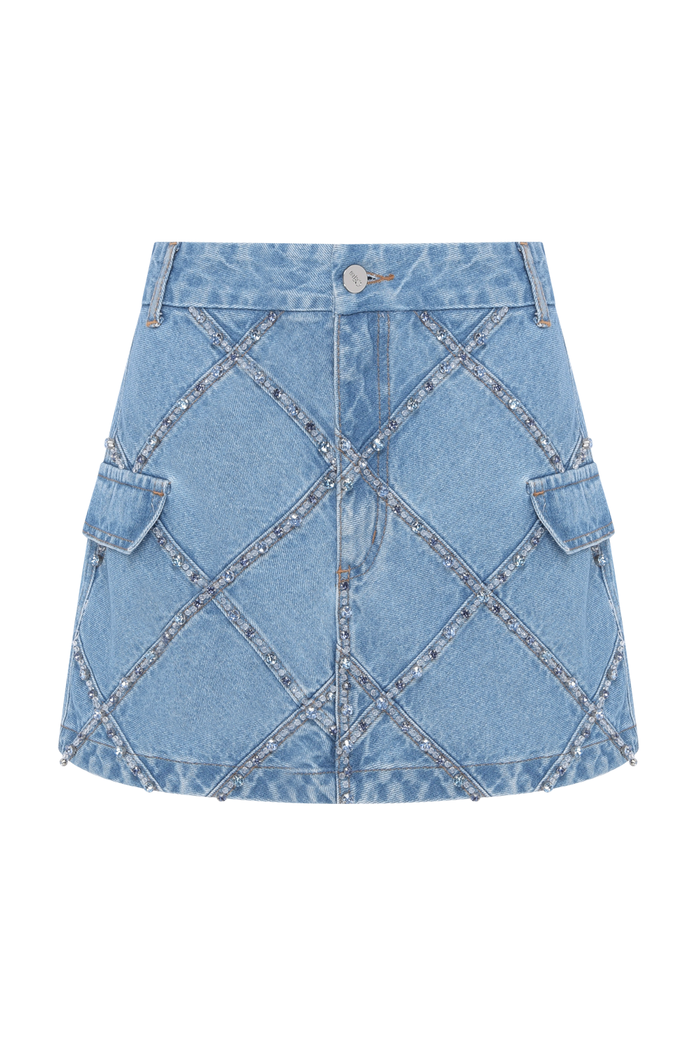 SAIA CURTA MARINA DENIM AZUL