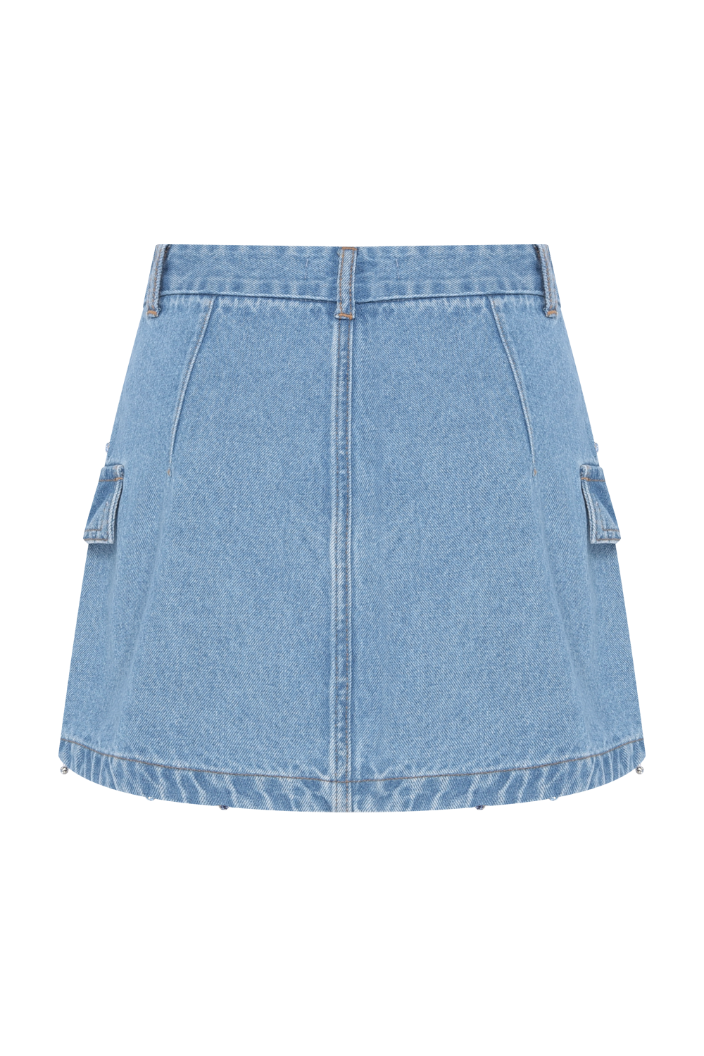 SAIA CURTA MARINA DENIM AZUL