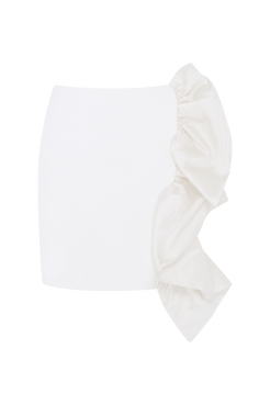 SAIA CURTA TAFETA TARSILA OFF WHITE