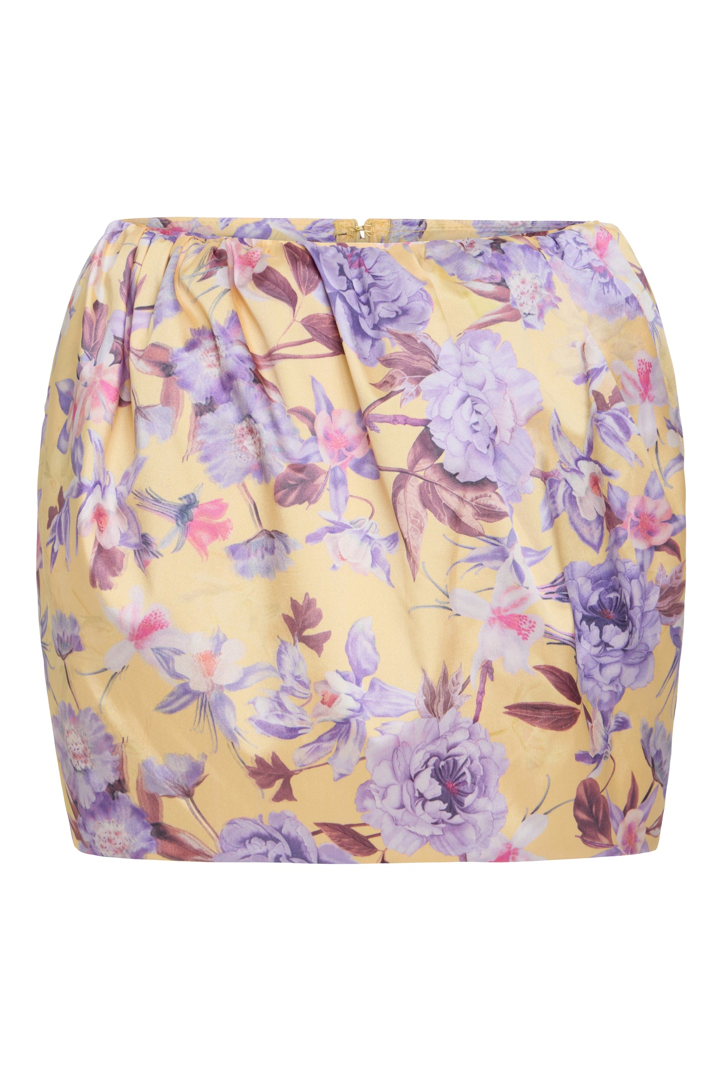 SAIA CURTA PEONY DOTS AMARELO