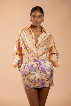 CAMISA PEONY DOTS AMARELO