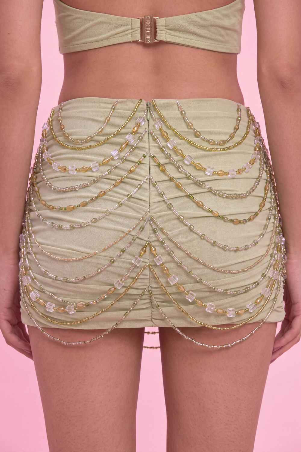 SAIA CURTA SOLAR EMBROIDERY VERDE