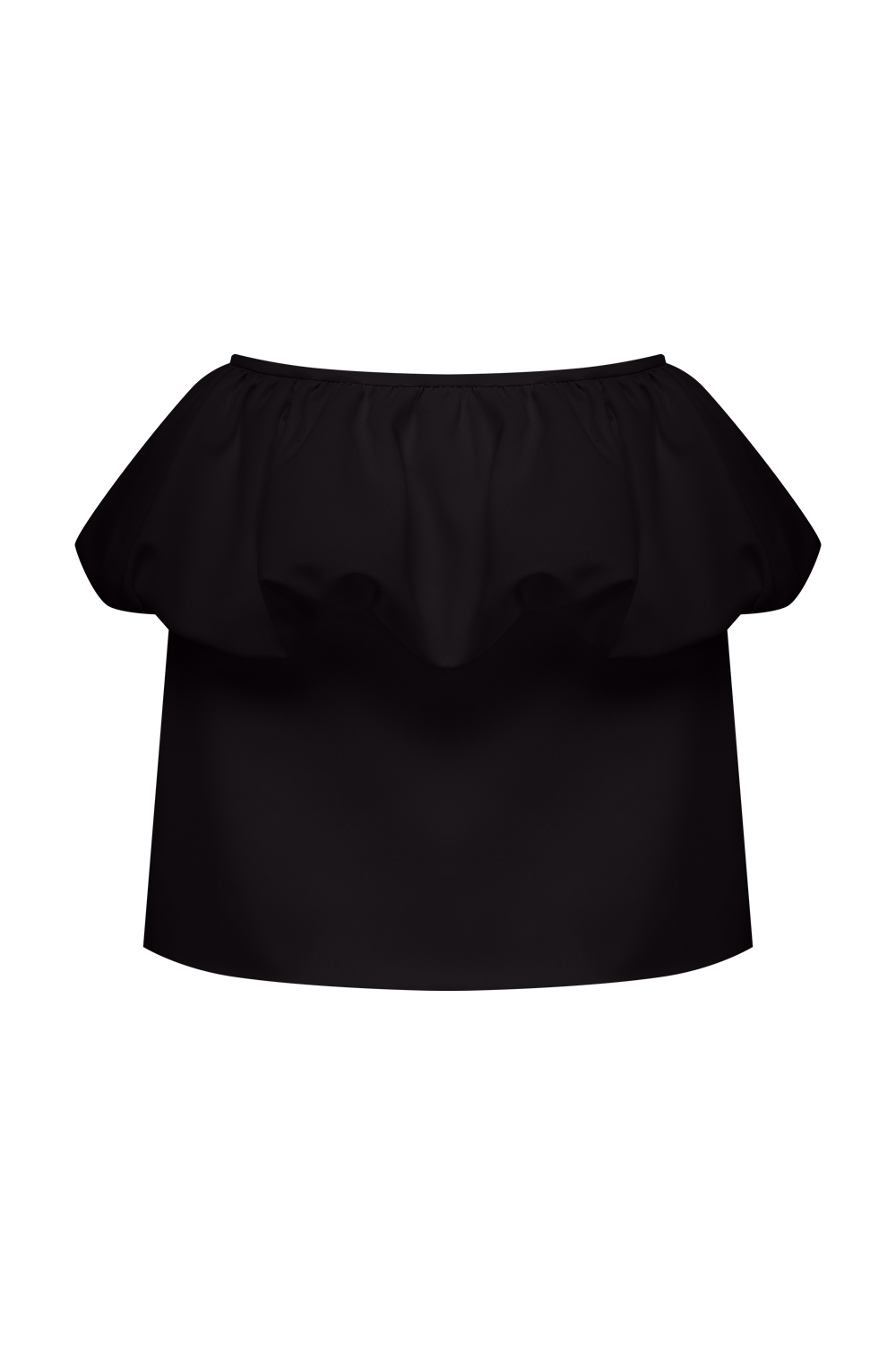 SAIA CURTA CREPE NIRA PRETO