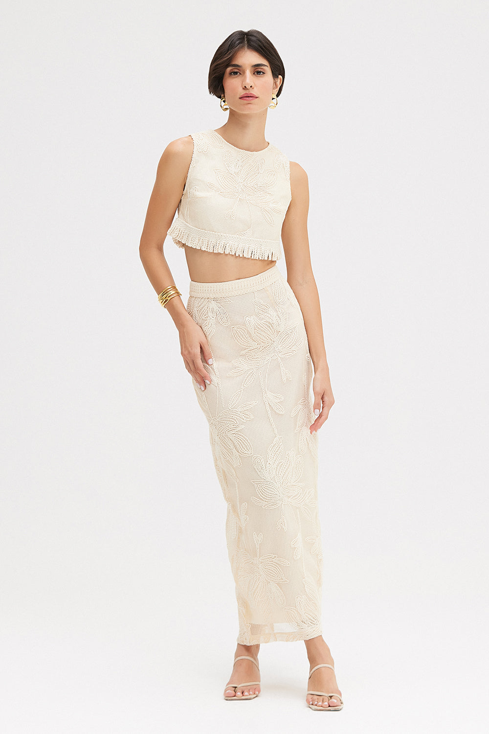 SAIA LONGA TELA JOY OFF WHITE