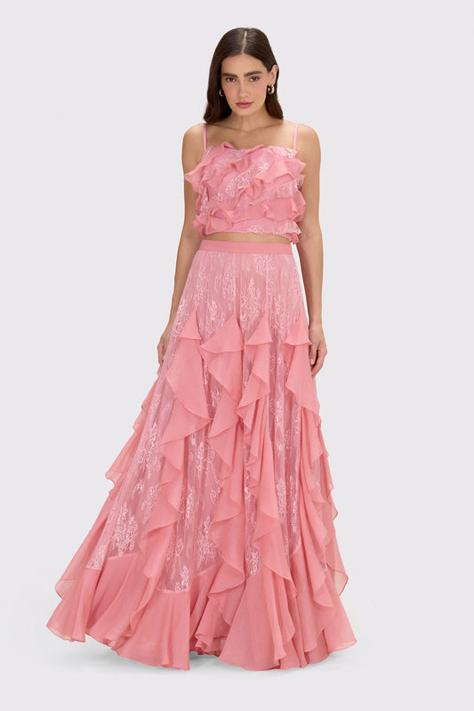 SAIA LONGA CHIFFON DAYDREAM ROSA