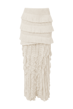 SAIA LONGA AYLA FRINGE OFF WHITE