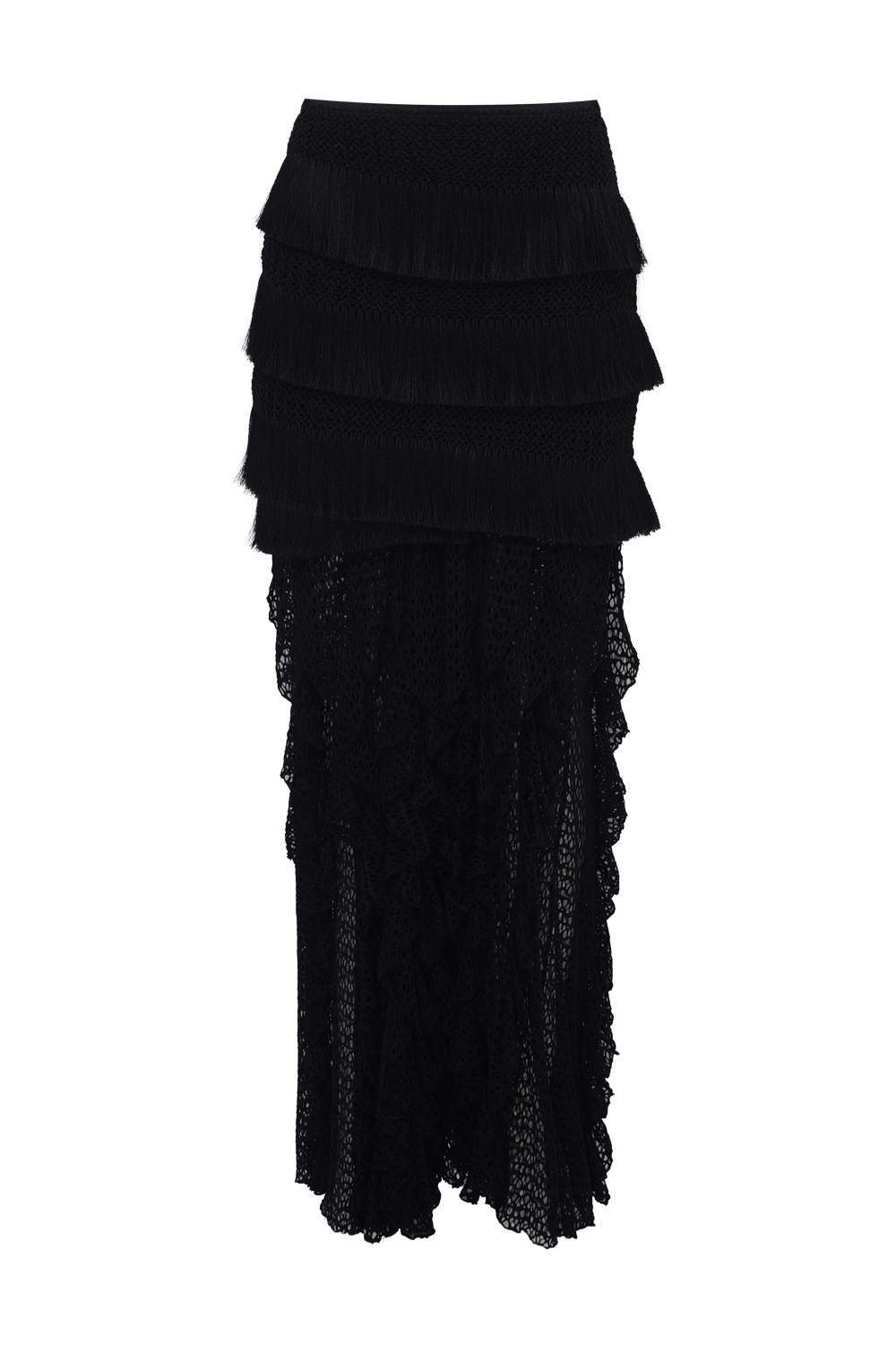 SAIA LONGA AYLA FRINGE PRETO