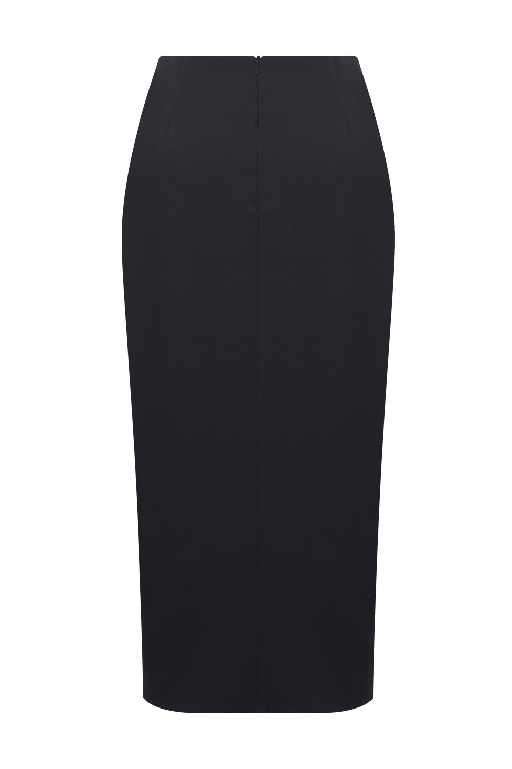 SAIA MIDI CREPE MYSTIQUE  PRETO