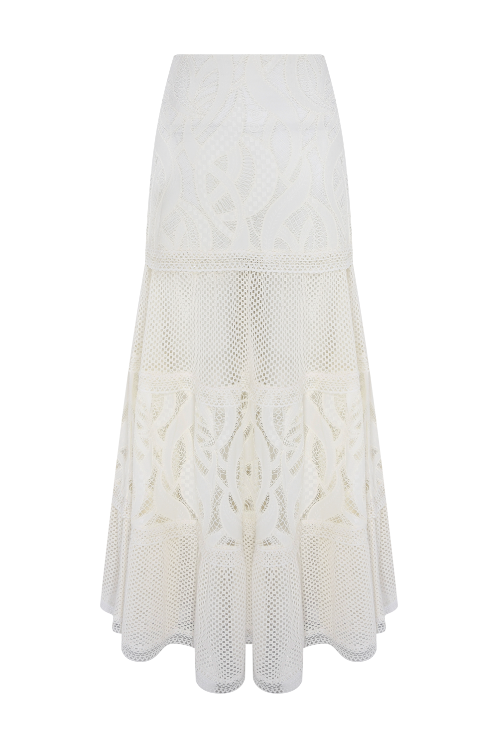 SAIA MIDI AURA LACE OFF WHITE