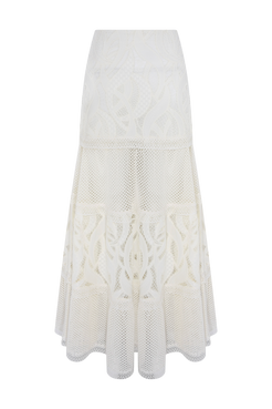 SAIA MIDI AURA LACE OFF WHITE