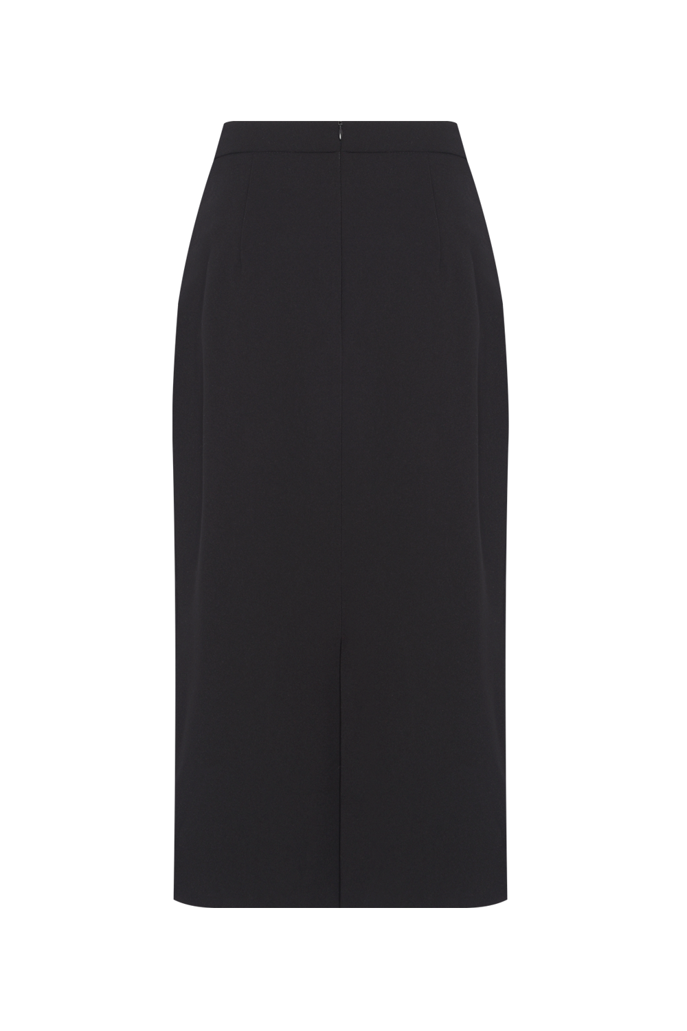 SAIA MIDI CREPE DAMA PRETO