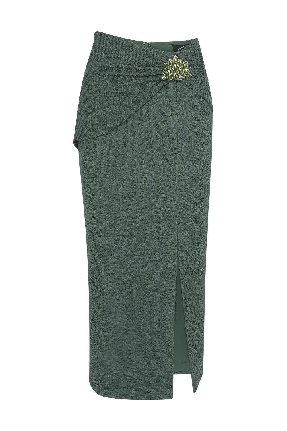 SAIA MIDI MALHA HILDA VERDE ESCURO