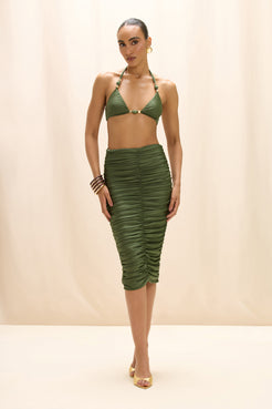 SAIA MIDI MARTINA LYCRA VERDE