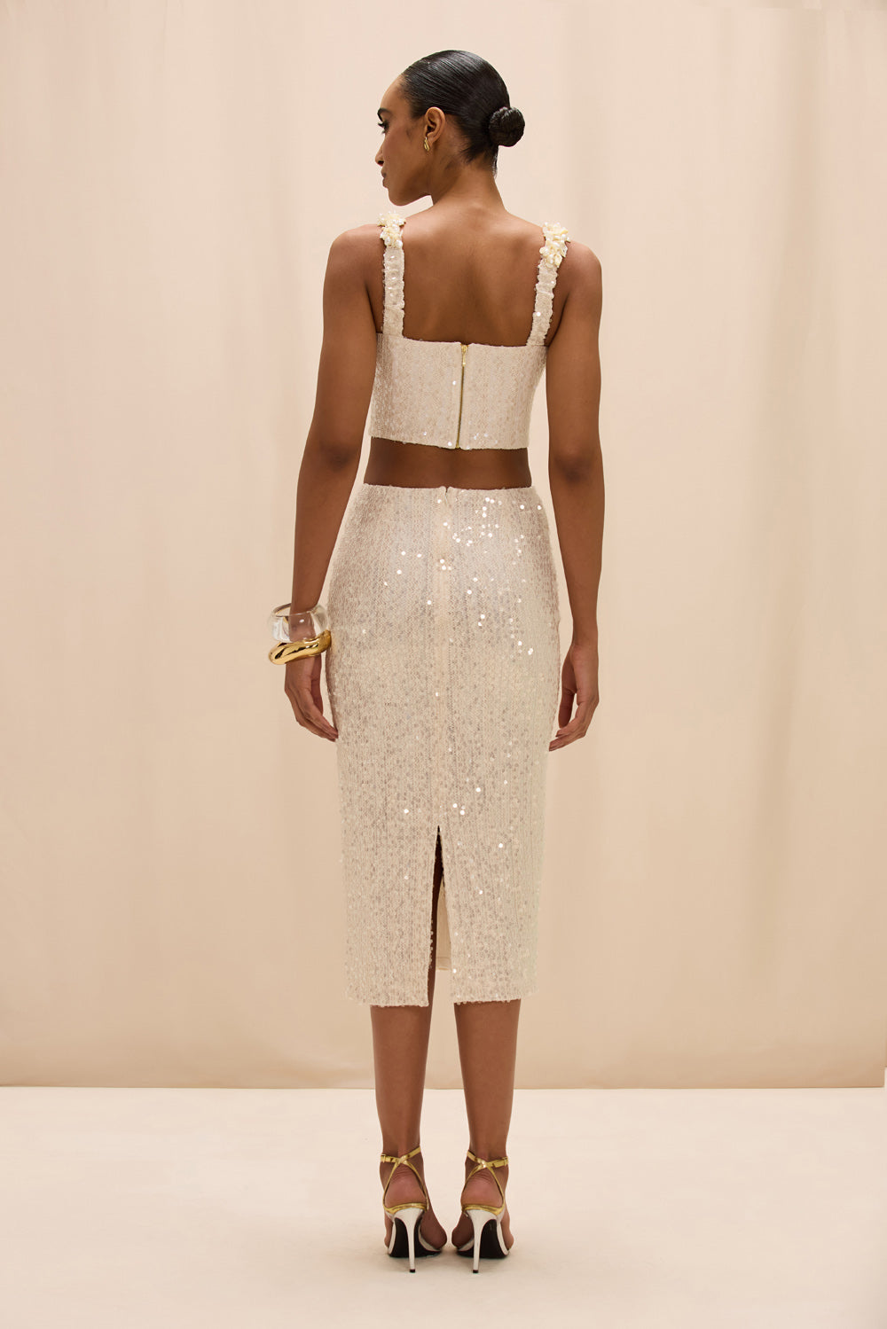 SAIA MIDI CROCHET IARA
 BEGE