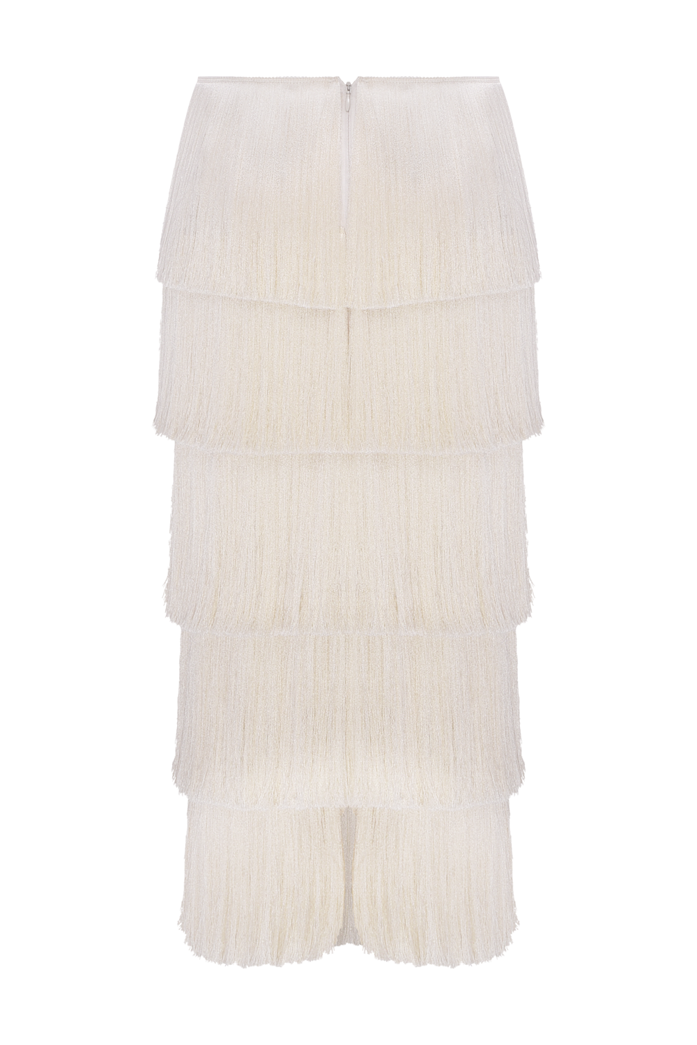 SAIA MIDI ZUZU FRINGE OFF WHITE