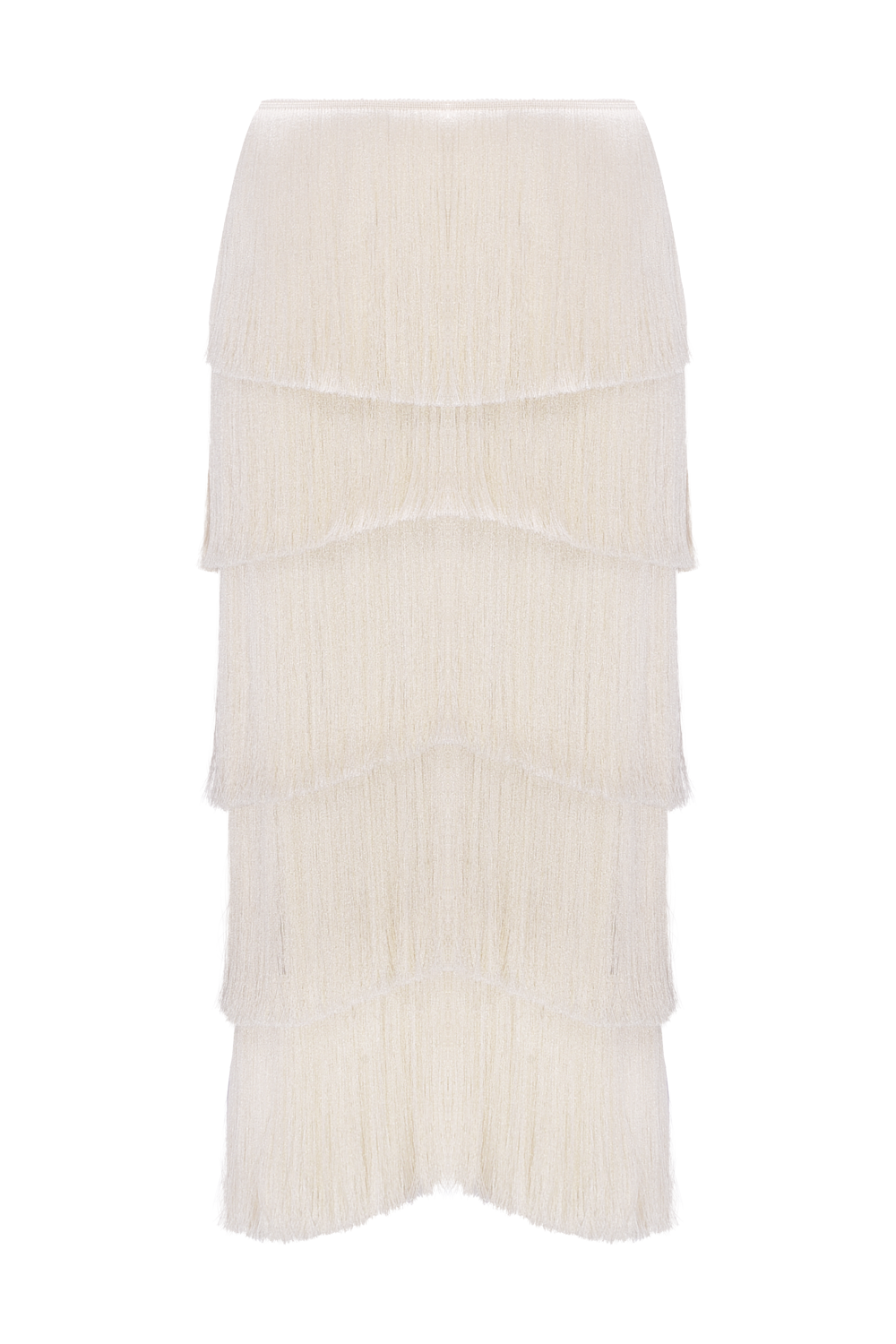 SAIA MIDI ZUZU FRINGE OFF WHITE