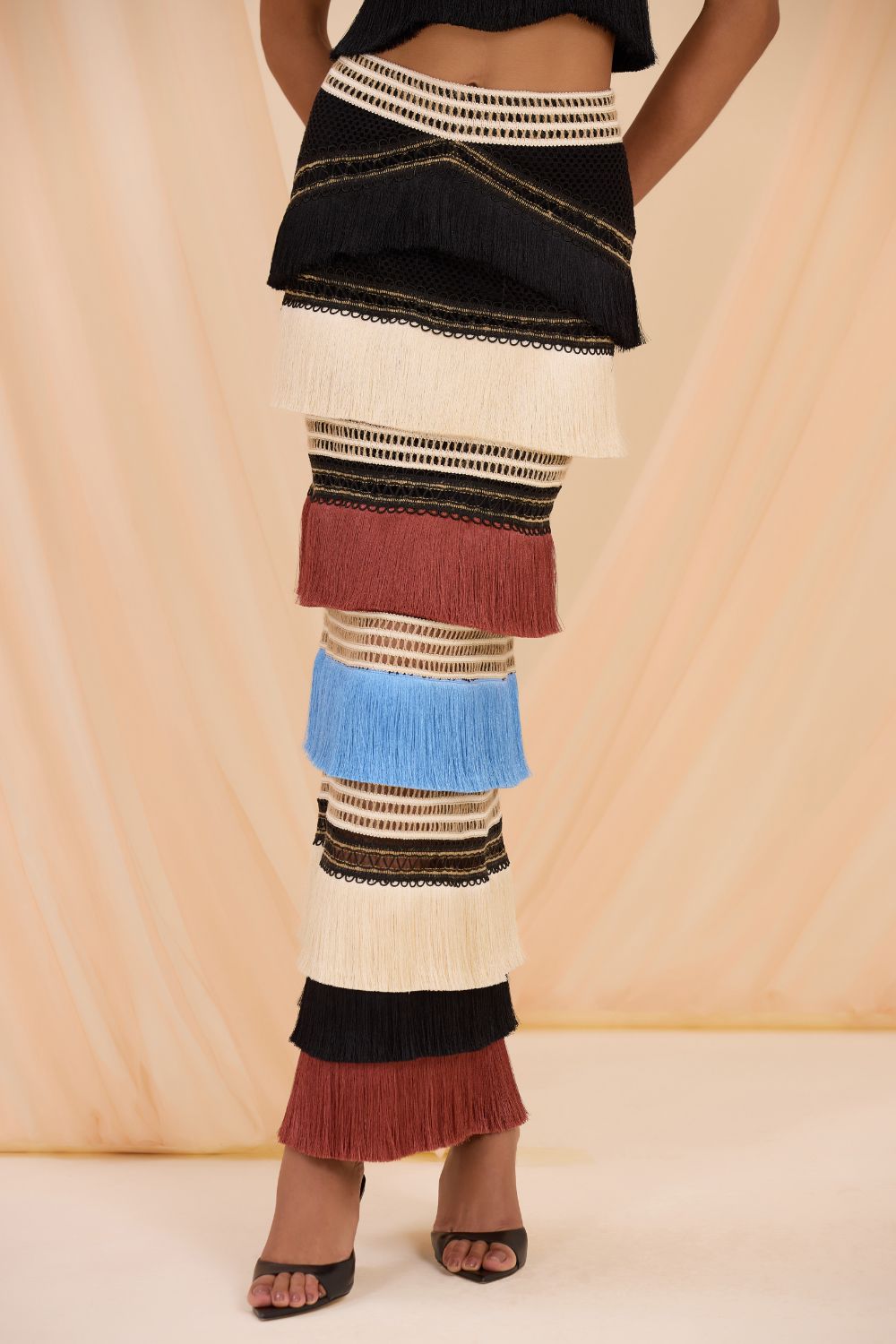 SAIA MIDI RITA FRINGE
 MULTICOR