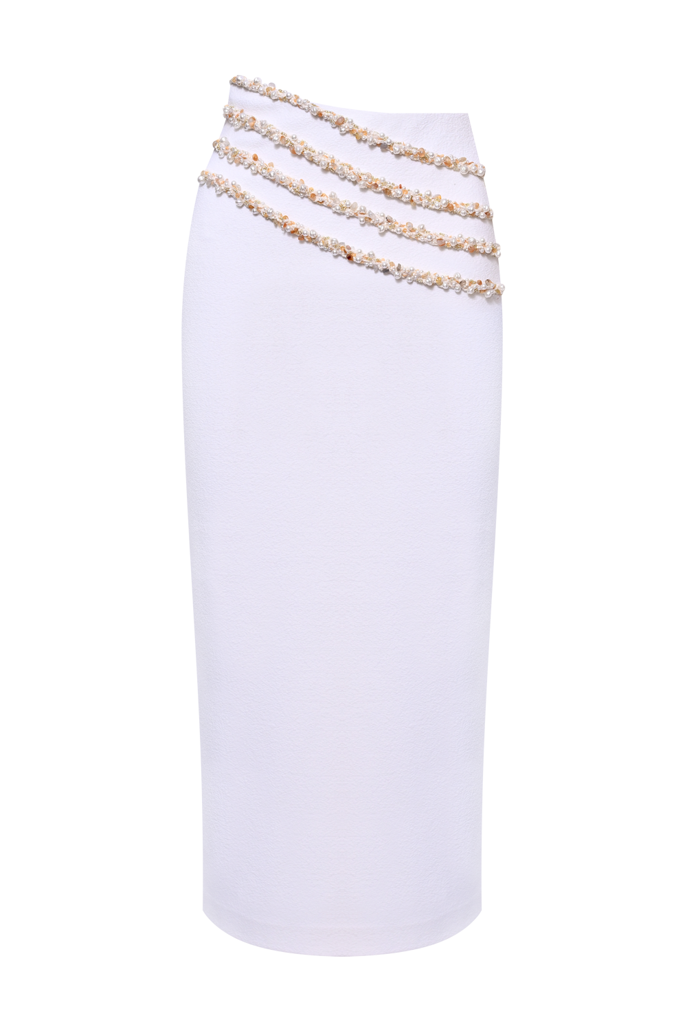 SAIA MIDI MALHA JADE OFF WHITE