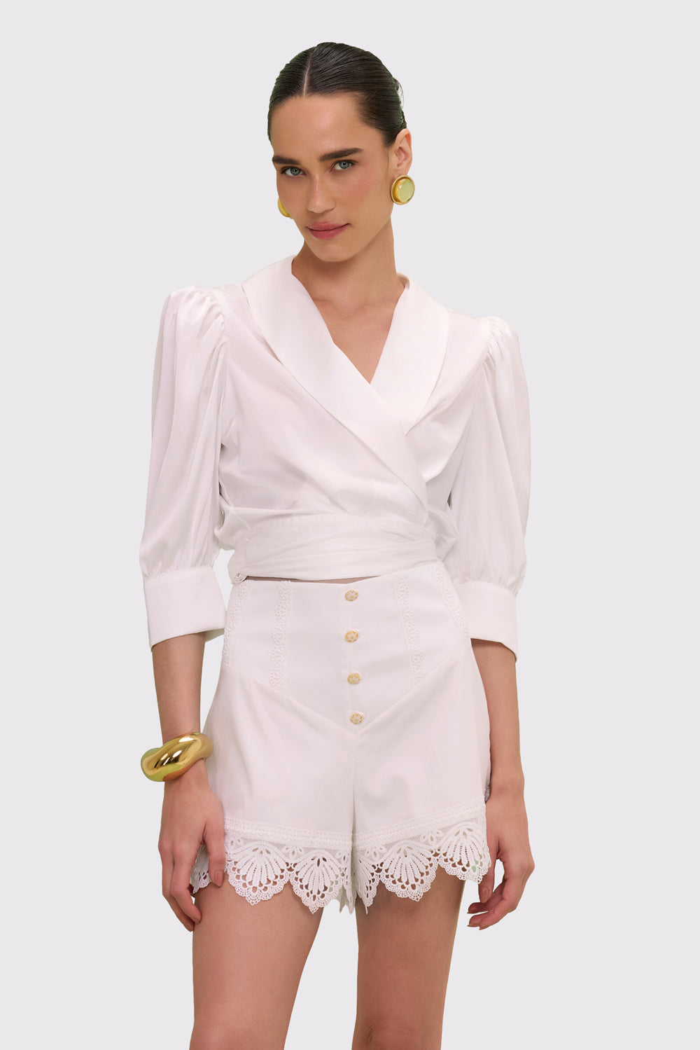 SHORT TRICOLINE BRUMA OFF WHITE