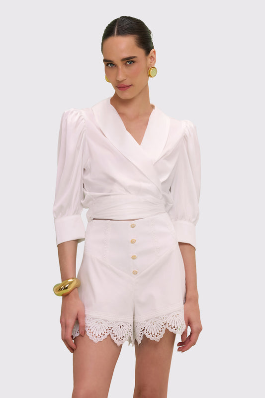 SHORT TRICOLINE BRUMA OFF WHITE