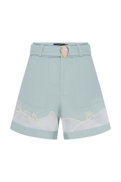 SHORT LINHO ACQUA MIST AZUL ESVERDEADO