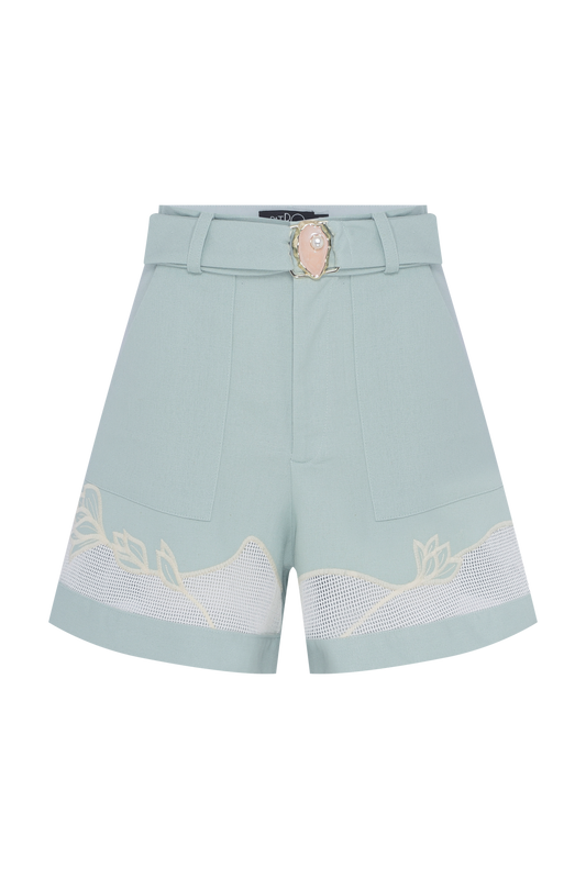 SHORT LINHO ACQUA MIST AZUL ESVERDEADO