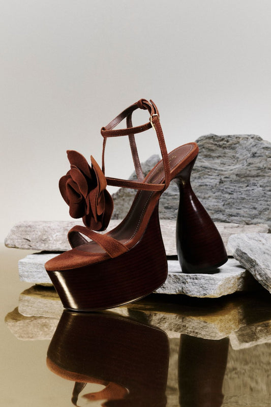 SANDALIA LEILA MARROM ESCURO