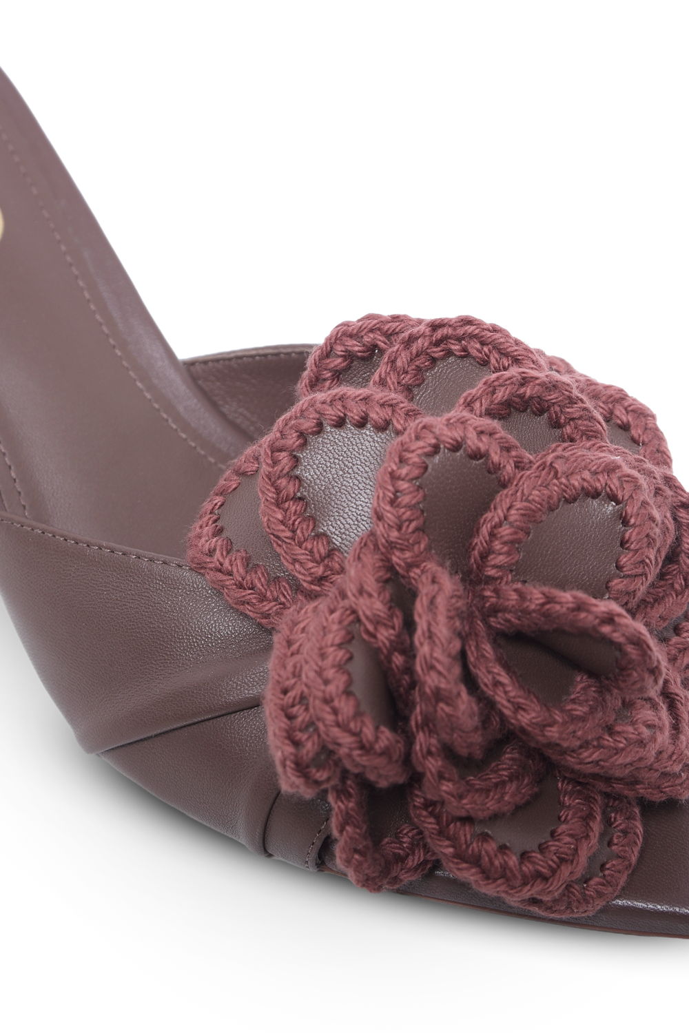 SANDÁLIA KAREN CROCHET MARROM