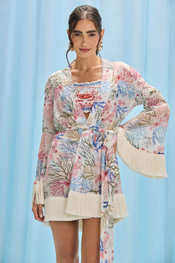 SAÍDA DE PRAIA CURTA SEAWEED OFF WHITE