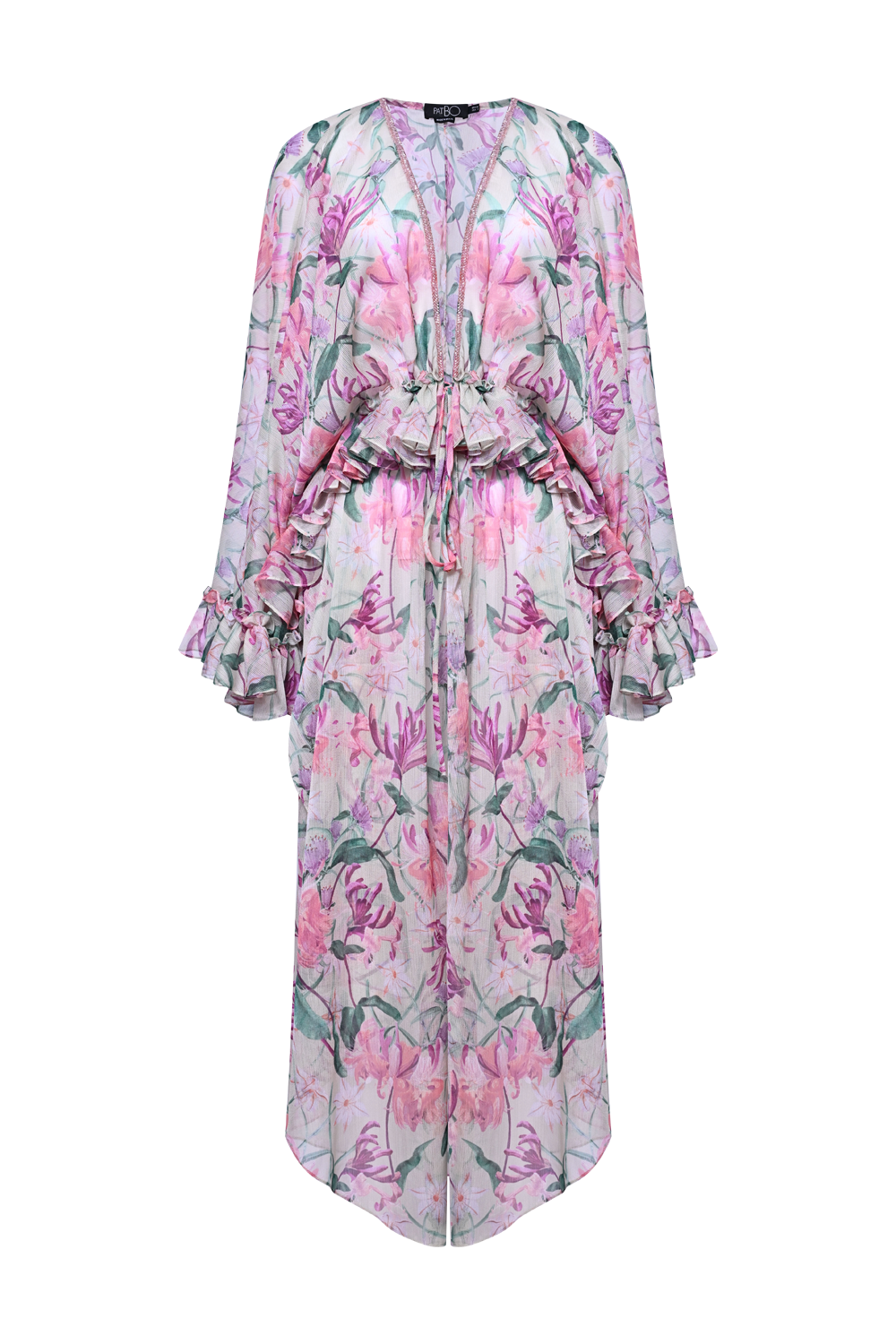 SAÍDA DE PRAIA MIDI HONEY FLOWER VERDE